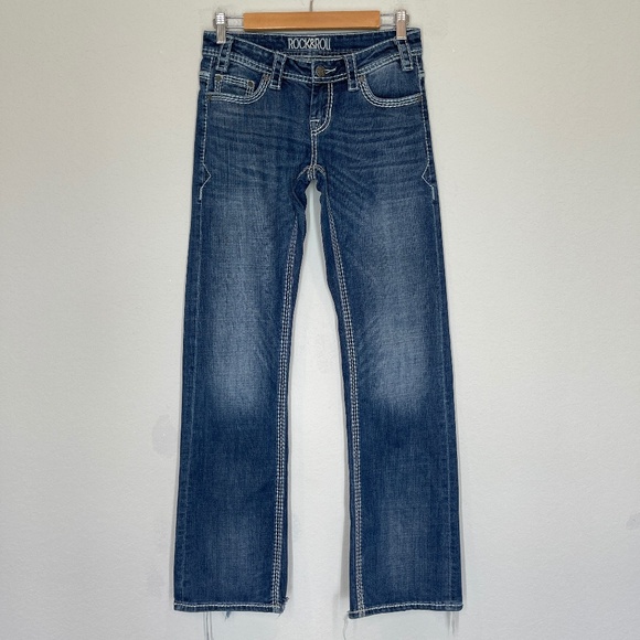 Rock & Roll Cowgirl Denim - Rock & Roll Cowgirl Dark Blue Boot Cut Jeans